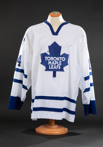 Matt Stajan Game Used Leafs Jersey 