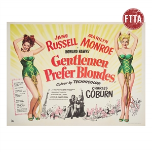 British Quad Poster for Gentlemen Prefer Blondes