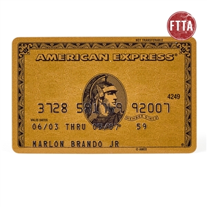 Marlon Brando Personal Gold Amex Credit Card