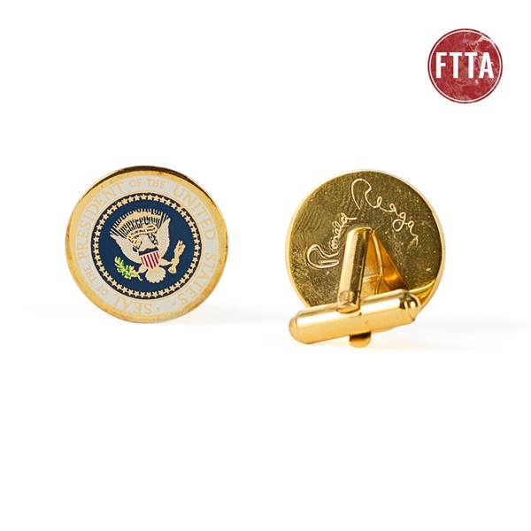 C Heston Presidential Cufflinks Gifted by Reagan