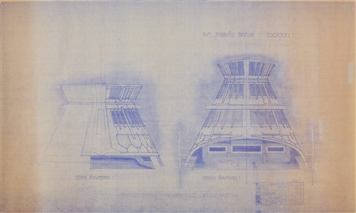 Return of Jedi Jabba Barge Stem & Stern Schematic