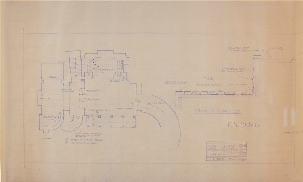 Jabbas Throne Room Return of the Jedi Schematic