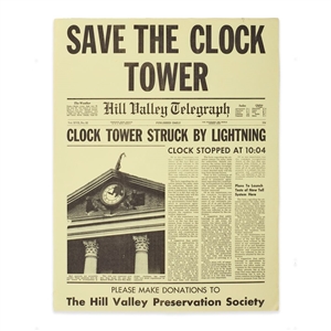 "Save the Clock Tower" Flyer Back to the Future