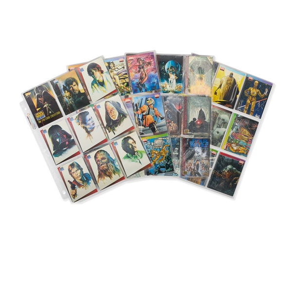 Binder of Star Wars Collectors Cards