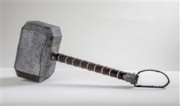 Thors (Chris Hemsworth) stunt Mjolnir hammer from Alan Taylor’s superhero adventure “Thor: The Dark World”