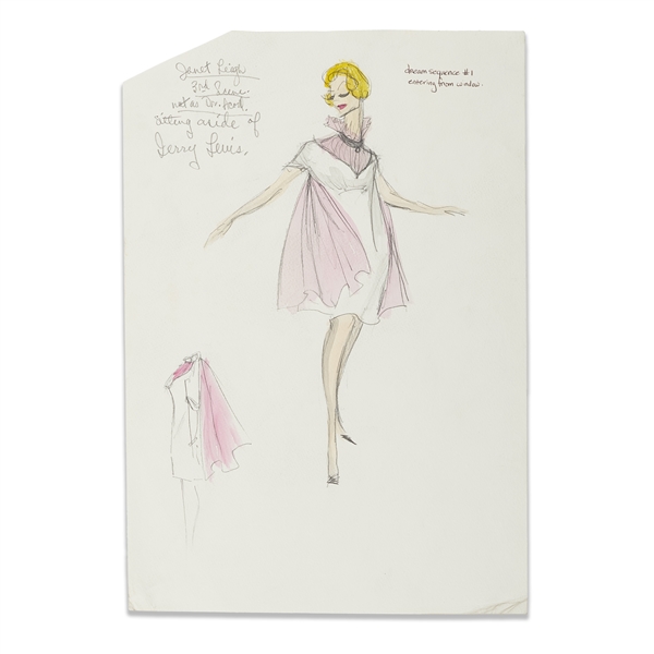 Edith Head Janet Leigh Costume Sketch