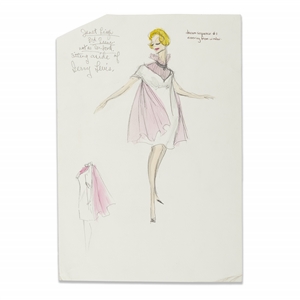 Edith Head Janet Leigh Costume Sketch