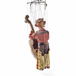 Walton & O'Rourke Cowboy Bass Player Marionette
