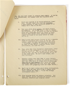 Signed Original Writers' Guide from Star Trek
