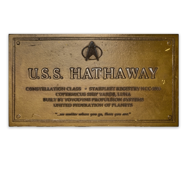 U.S.S. Hathaway Dedication Plaque from TNG
