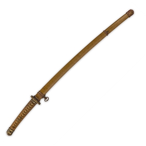 Bruce Lee Katana in Saya with Yellow Sleeve