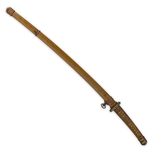 Bruce Lee Katana in Saya with Yellow Sleeve