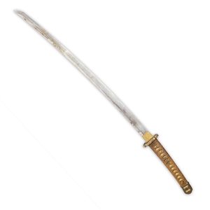 Bruce Lee Katana in Saya with Yellow Sleeve