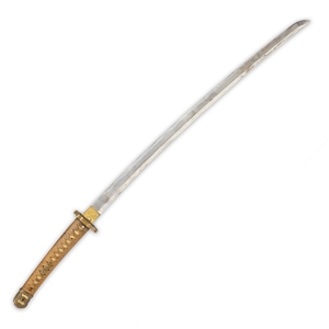 Bruce Lee Katana in Saya with Yellow Sleeve