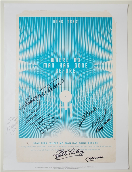 Star Trek: Inscribed Original Series Poster “Where No Man Has Gone Before” 