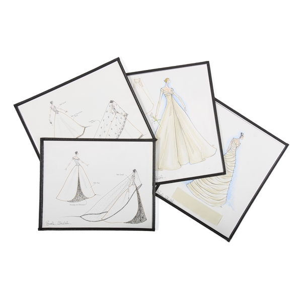 Brooke Shields 4 Wedding Dress Design Sketches