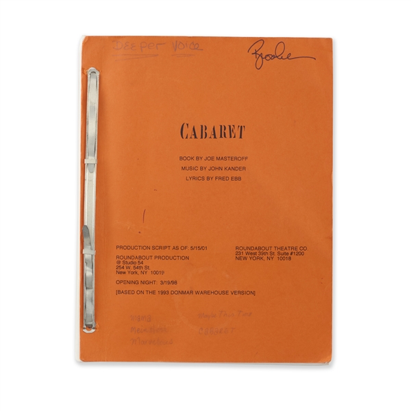 Brooke Shields Personal Annotated Cabaret Script