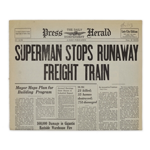 Newspaper Prop from Superman III