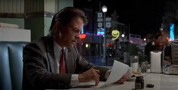 BTTF Lou's Cafe Stationary + Film Reel Can