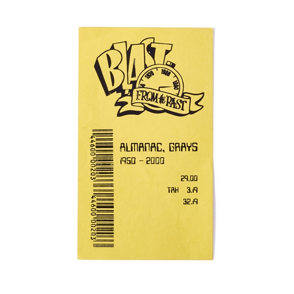 Almanac Receipt from Back to the Future Part II