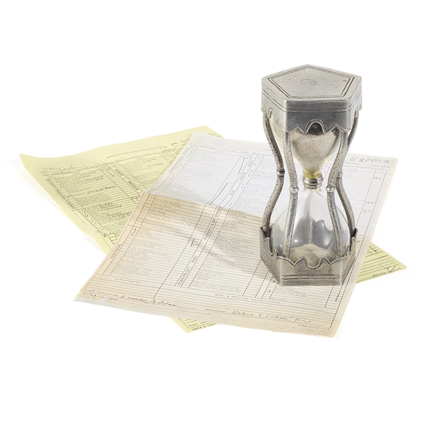 Hourglass and 2nd Unit CallSheet from The Goonies