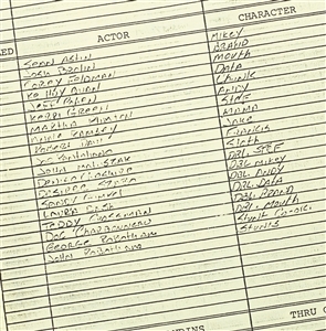 Hourglass and 2nd Unit CallSheet from The Goonies