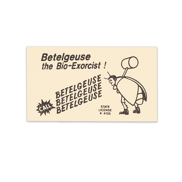 Betelguese Business Card Prop from Beetlejuice
