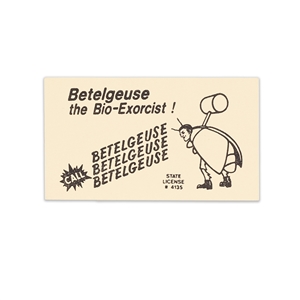 Betelguese Business Card Prop from Beetlejuice