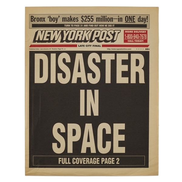 Newspaper Prop from Armageddon.