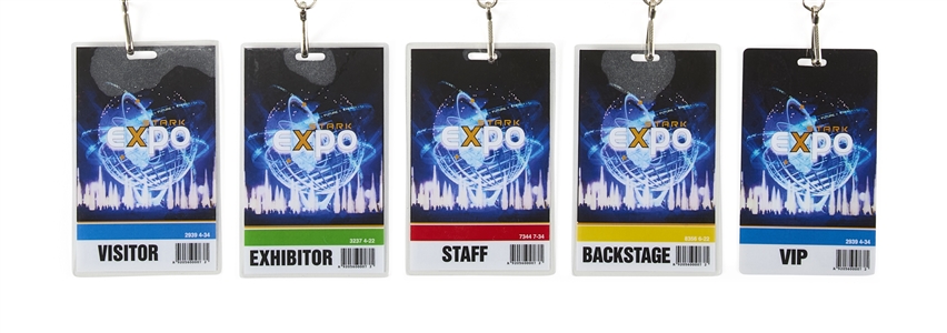 Collection of 5 Stark Expo Badge from Iron Man 2