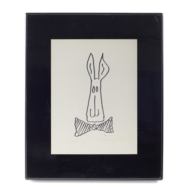 Jimmy Stewart Harvey Rabbit Caricature to Goldwyn