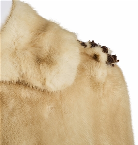 Sharon Stone Embellished Golden Mink Coat