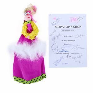 Henson Puppet & Signed Script Mopatop's Shop