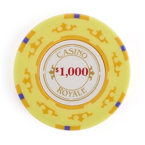 $1,000 Yellow Poker Chip from Casino Royale