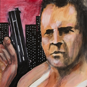 Signed Rod Dyer Poster Concept Art from Die Hard