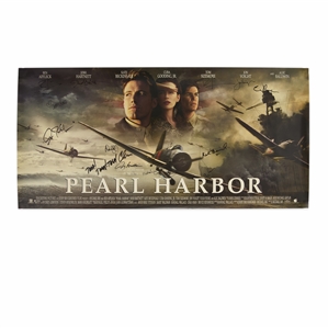 Cast Signed Banner Poster for Pearl Harbor.