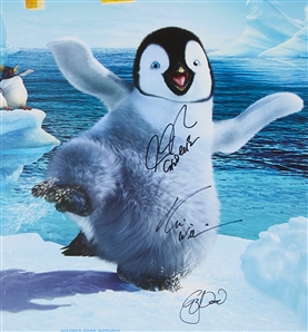 Cast Signed Poster for George Miller's Happy Feet