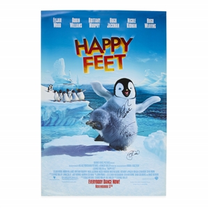 Cast Signed Poster for George Millers Happy Feet