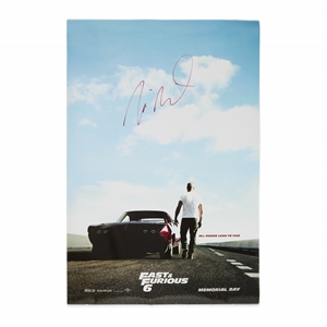 Vin Diesel Signed Poster for Fast and Furious 6.