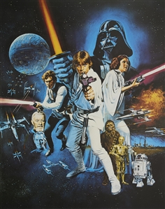 Carrie Fisher Personally Owned Star Wars Poster