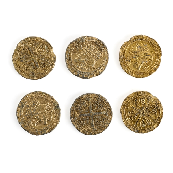 Collection of 6 Golden Coins from Aquaman