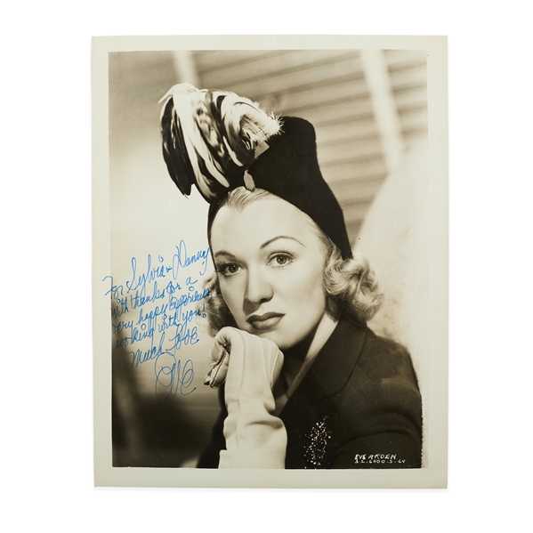 Eve Arden Personally Inscribed Photo Portrait to Danny and Sylvia Kaye.